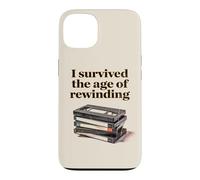 Carcasa para iPhone 13 I Survived The Age of Rewinding: Funny Retro Cassette Humor