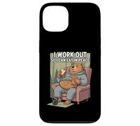 Carcasa para iPhone 13 I Work out So I Can Eat In Peace Funny Gym Motivación Cita