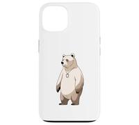 Carcasa para iPhone 13 Ilustración Simbólica de Oso con Herradura