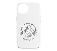 Carcasa para iPhone 13 Impresión Frontal y Trasera La fe Cristiana Puede Mover montañas