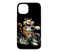 Carcasa para iPhone 13 Impresionante Tigre con Bicicleta para una Mirada Divertida
