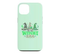 Carcasa para iPhone 13 in My Witchy Era Lucky Green Witch Hat Halloween Diseño