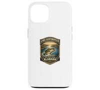Carcasa para iPhone 13 Insignia de lubina Negra de Guntersville Alabama Lake Fishing