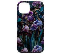 Carcasa para iPhone 13 Iris Morado Art Nouveau Gótico Floral Estética Mística Luz