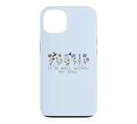 Carcasa para iPhone 13 It Is Well with My Soul Women Christian Themed Bible Verse