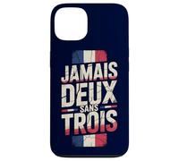 Carcasa para iPhone 13 Jamais Deux Sans Trois Francia FRA Vintage