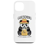 Carcasa para iPhone 13 Jardinería Porque el Asesinato está Mal Amante de Las Plantas Panda Malvado