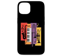 Carcasa para iPhone 13 Jazz Instruments Saxofón Piano Trompeta Trombón