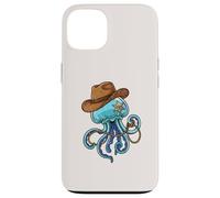 Carcasa para iPhone 13 Jellyfish Western Sheriff Cowboy Funny Ocean Animal