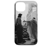 Carcasa para iPhone 13 Jesucristo Arrestado Poncio Pilato Pintura Bíblica Negro