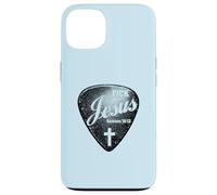 Carcasa para iPhone 13 Jesús Guitarra Púa Silueta Fe Cristiana