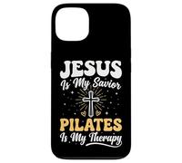 Carcasa para iPhone 13 Jesus Is My Savior Pilates Is My Therapy