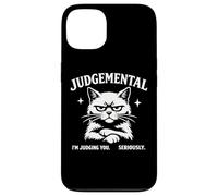 Carcasa para iPhone 13 Judgemental Cat Im Judging You Seriously Funny Cat Gráfico