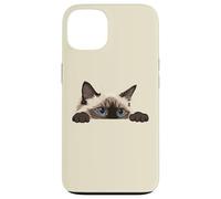 Carcasa para iPhone 13 Judging You Silently Ragdoll Ojos Azules Asoma