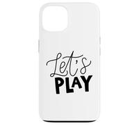 Carcasa para iPhone 13 Juguemos una Frase de guión audaz sobre Fondo Gris