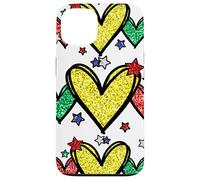 Carcasa para iPhone 13 Juneteenth Graphic For Black Women Red Yellow Green Heart