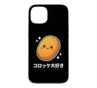 Carcasa para iPhone 13 Kawaii Japonés Korokke Lover Crujiente Croqueta Comida Arte