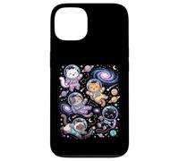 Carcasa para iPhone 13 Kawaii Space Cats Astronauta Galaxia Estrellas Planetas