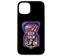 Carcasa para iPhone 13 Keep Calm and Flip On Retro Pinball Arcade Game
