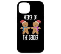 Carcasa para iPhone 13 Keeper of The Gender Revela Baby Shower Gingerbread Xmas