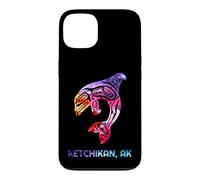 Carcasa para iPhone 13 Ketchikan Alaska SE Nativo Americano Indio Orca Asesino Ballena