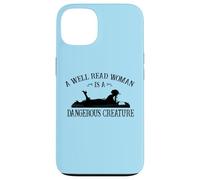 Carcasa para iPhone 13 Kids Girls Reading A Well Read Woman Is A Dangerous Creature