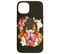 Carcasa para iPhone 13 Kokeshi Doll Koi Fish Japonés Estética Amante