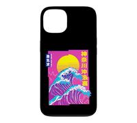 Carcasa para iPhone 13 La Gran Ola, Vaporwave Anime Estética Glitch Japonés