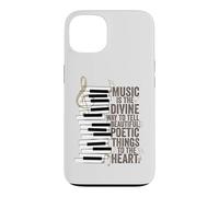 Carcasa para iPhone 13 La música es la Cita de Piano de la Manera Divina