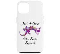 Carcasa para iPhone 13 Lagartija Just A Girl Who Loves Lizards Outfit Lizard Lover