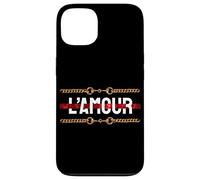 Carcasa para iPhone 13 L'Amour with Printed Golden Style Chains Valentin's Day Love