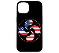 Carcasa para iPhone 13 Lauburu Basque Country Cross Ikurrina Euskal Herria Bandera de Estados Unidos