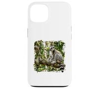 Carcasa para iPhone 13 Lémur Vida Silvestre Animal Selva Bosque Árbol Rama Tropical