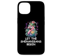 Carcasa para iPhone 13 Let The Shenanigans Begin St Patricks Flamingo Mardi Gras