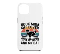 Carcasa para iPhone 13 Libro Mamá Gato Amante Solo Mi Libro Y Mi Gato