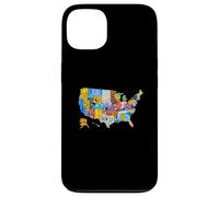 Carcasa para iPhone 13 License Plate American Flag US Map Art American Map Shirt