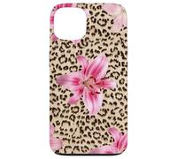 Carcasa para iPhone 13 Lily Tiger Flower On Cheetah Leopard Animal Print Verano