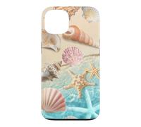 Carcasa para iPhone 13 Linda Playa estética océano Concha Costera Verano mar Tema
