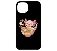 Carcasa para iPhone 13 Lindo Axolotl Come Fideos Ramen, gráfico Kawaii de Axolotl