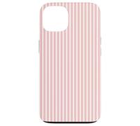 Carcasa para iPhone 13 Lindo Blush Pink Stripes Vertical Líneas Patrón Minimalista