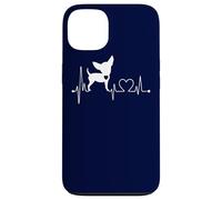 Carcasa para iPhone 13 Lindo Chihuahua Perro Heartbeat ECG Pulso Perros Amantes Disfraz