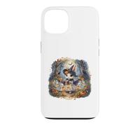 Carcasa para iPhone 13 Lindo Conejo Bruja Halloween Espeluznante Bosque Fantasmas