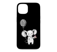 Carcasa para iPhone 13 Lindo Elefante Pastel Globo Celebración Sketch