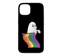 Carcasa para iPhone 13 Lindo Fantasma LGBTQ sosteniendo la Bandera del Arco Iris Orgullo LGBT Halloween