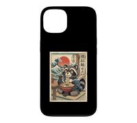 Carcasa para iPhone 13 Lindo Mapache Comiendo Fideos Ramen - Estilo japonés Ukiyo-e