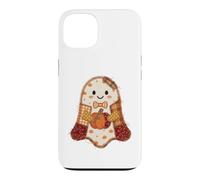 Carcasa para iPhone 13 Lindo Patchwork Fantasma Calabaza otoño Halloween