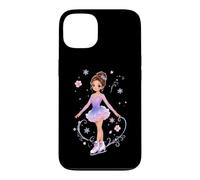 Carcasa para iPhone 13 Lindo Patinaje artístico Princesa Floral Patinador sobre Hielo