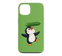 Carcasa para iPhone 13 Lindo pingüino Equilibrio Pepino Dibujos Animados Arte