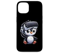 Carcasa para iPhone 13 Lindo pingüino VR Gamer Comic Style