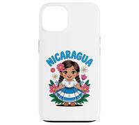 Carcasa para iPhone 13 Lindo Vestido Tradicional para niña de Nicaragua con Arte de Bandera para niños